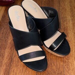 Charles By Charles David Black Strappy Mules
